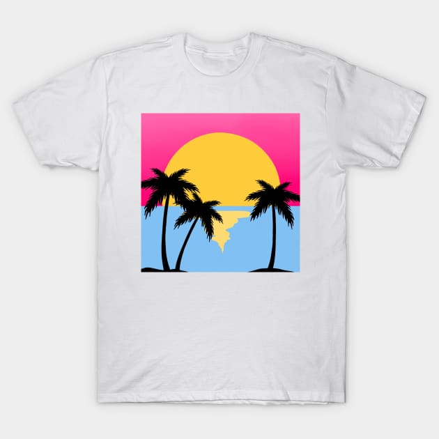80s sunset T-Shirt by Jasmwills